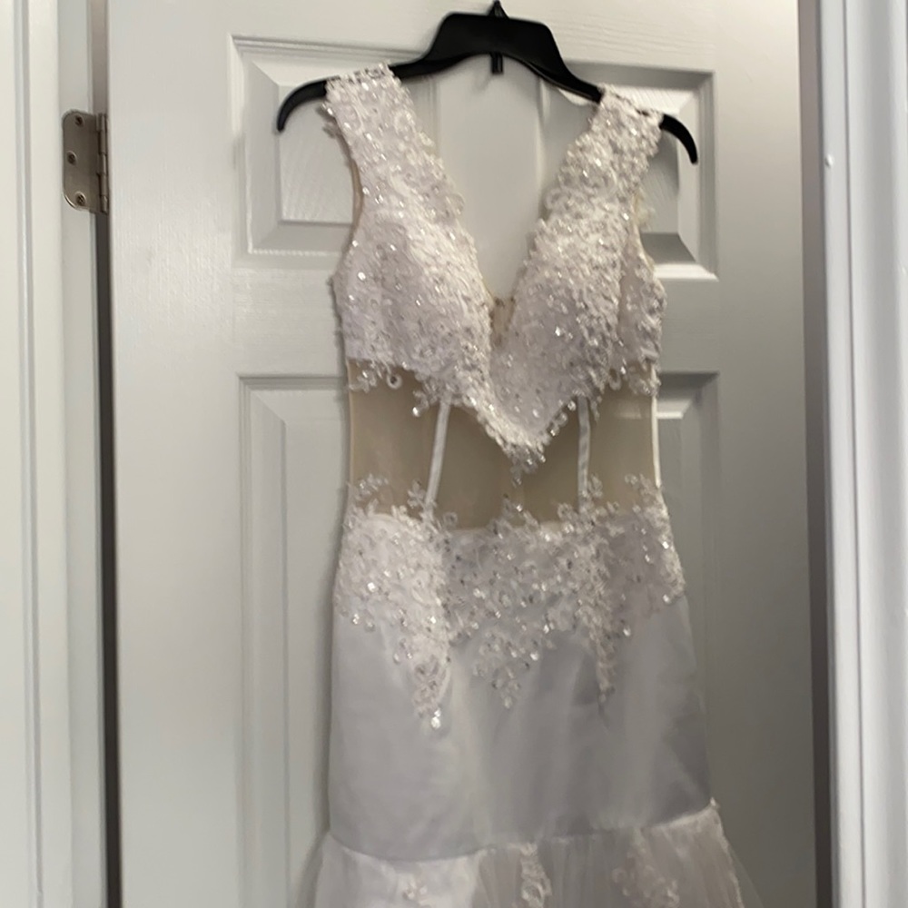 Prom white dress.
